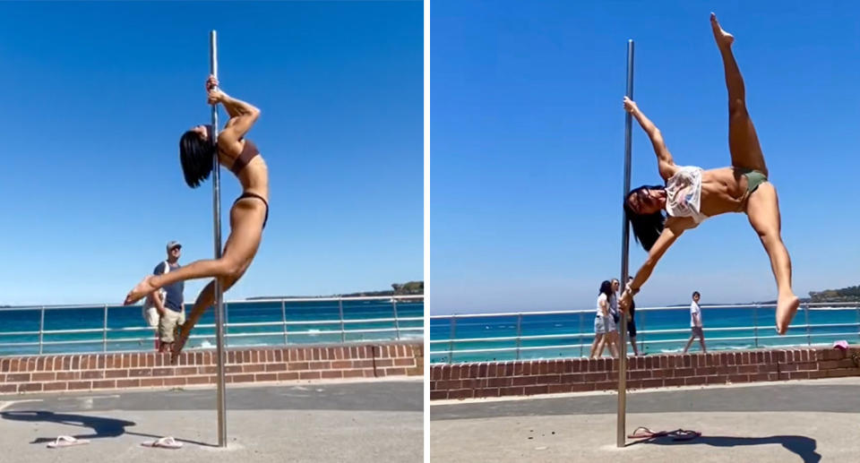 Bondi beach pole dancing