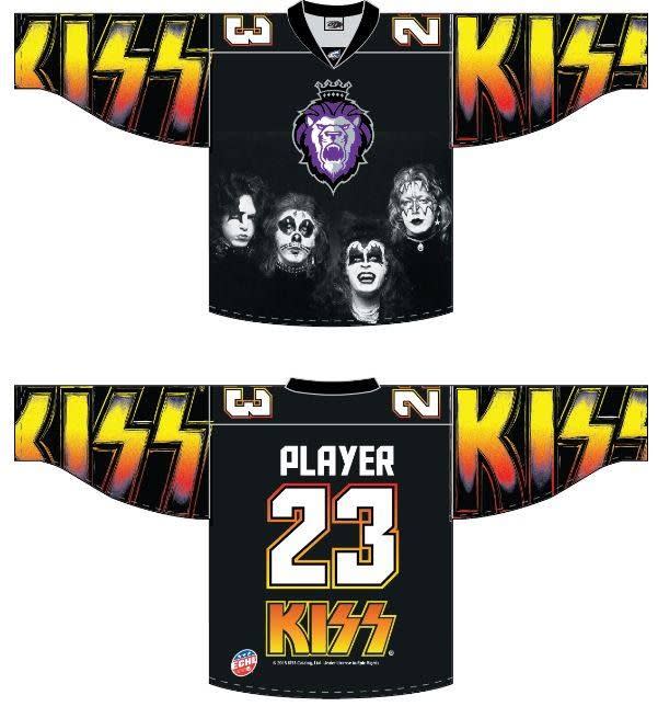 The jerseys the Toledo Walleye wore for their Zombie Night. The