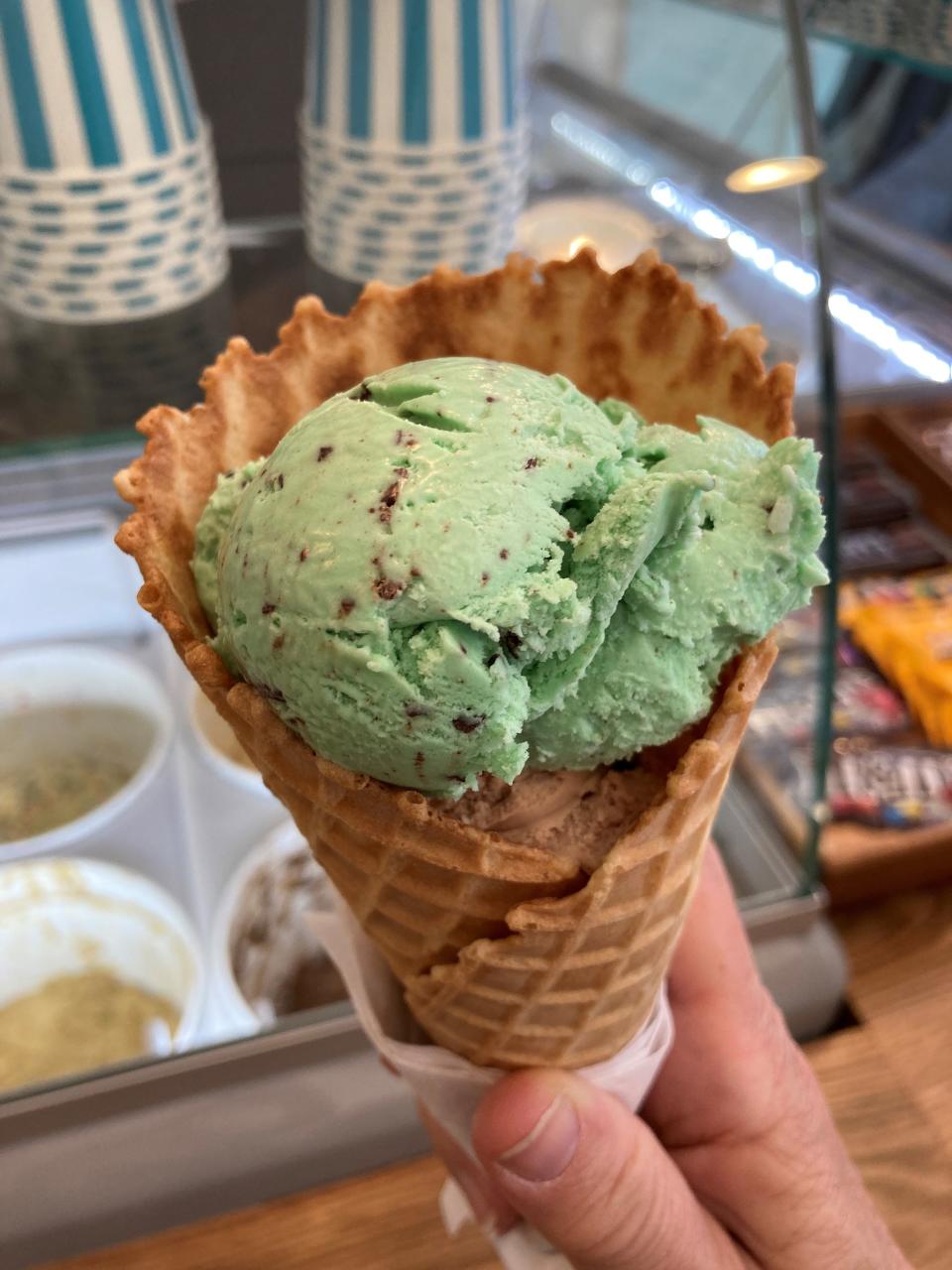 Ice cream from Gillette Creamery is on the menu at Temptations in Nyack which reopened in March under new ownership. Photographed March 16, 2022.