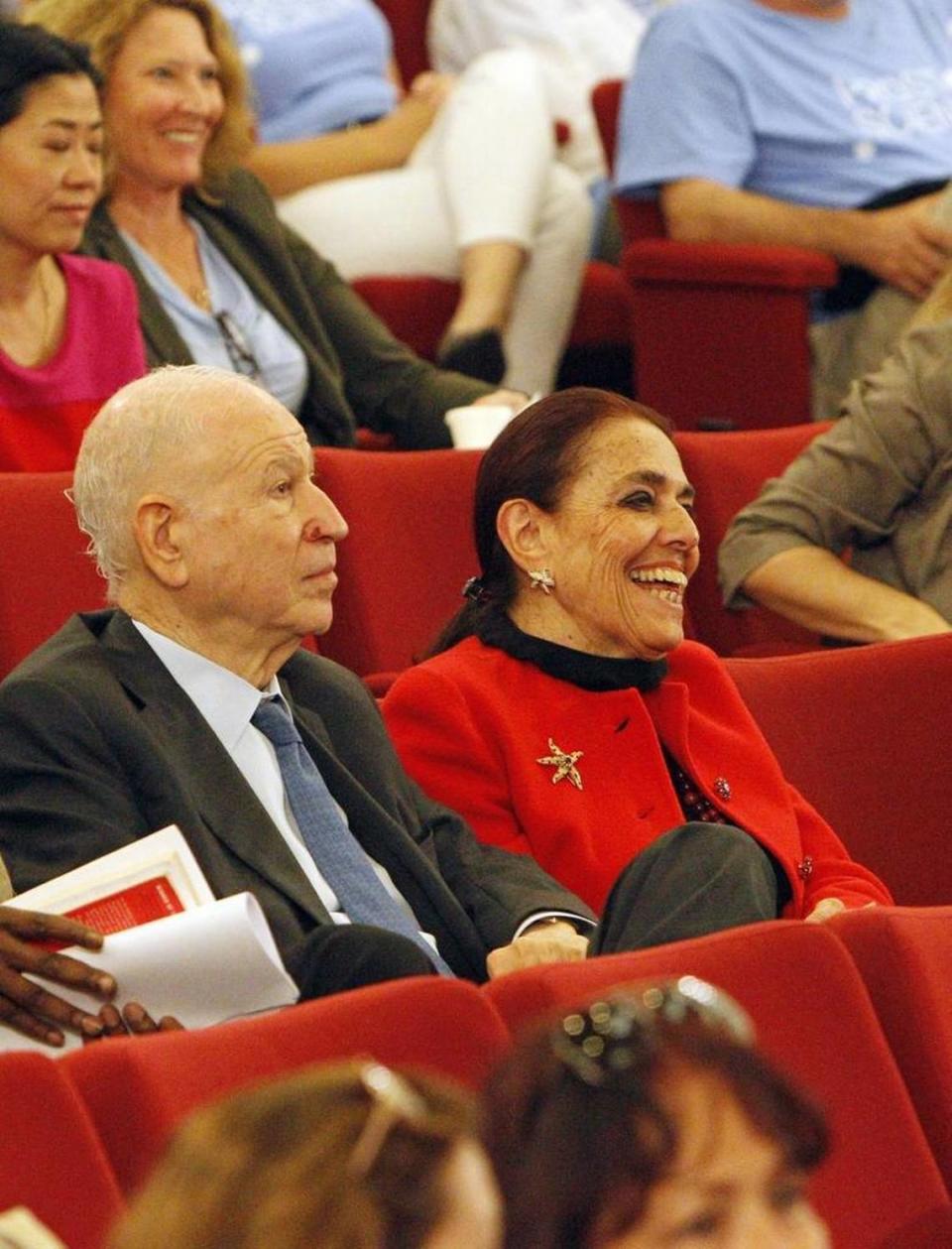 Patricia Frost, seated next to her husband, Dr. Phillip Frost, is one of 15 people who will be on the FIU search committee to hire a new president.