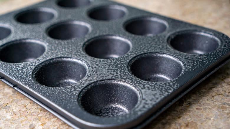 Empty muffin tin