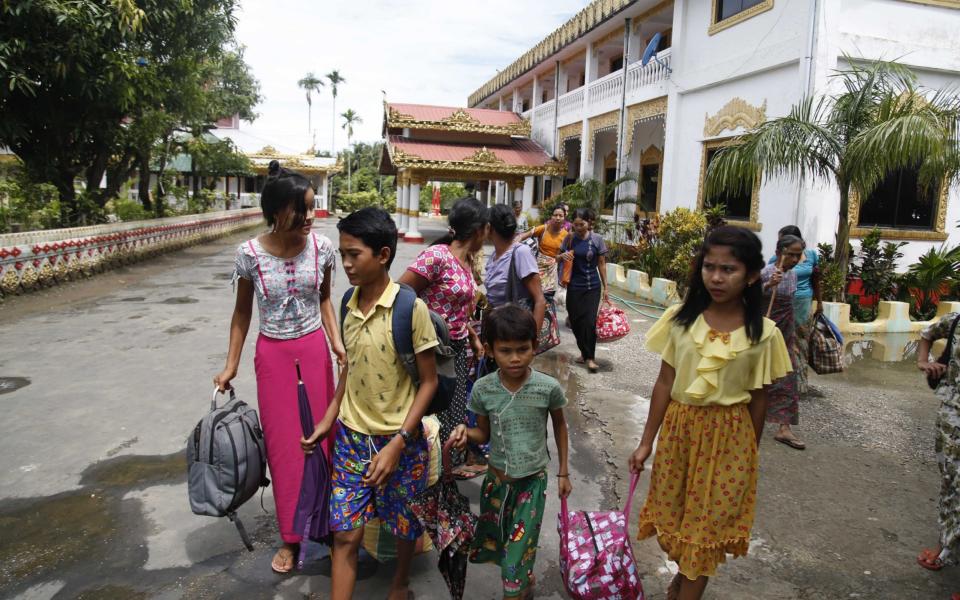 Rakhine people who fled Rathedaung township due to an ongoing conflict between the Myanmar military and the Arakan Army - Shutterstock