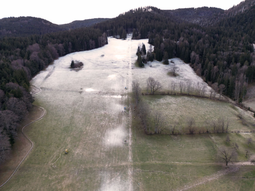 Ski lift without snow in Bavaria