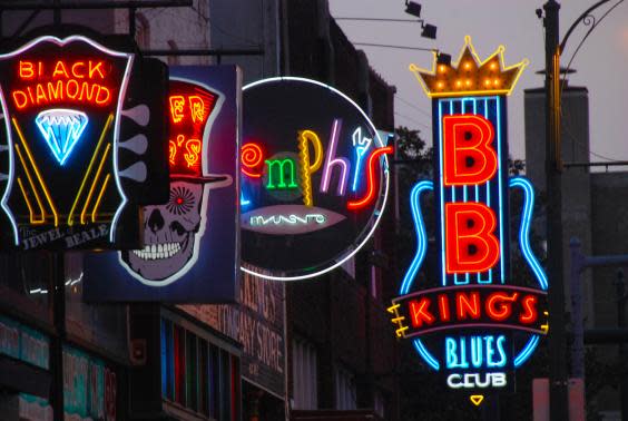 Beale Street is home to Memphis’s music scene (Getty)