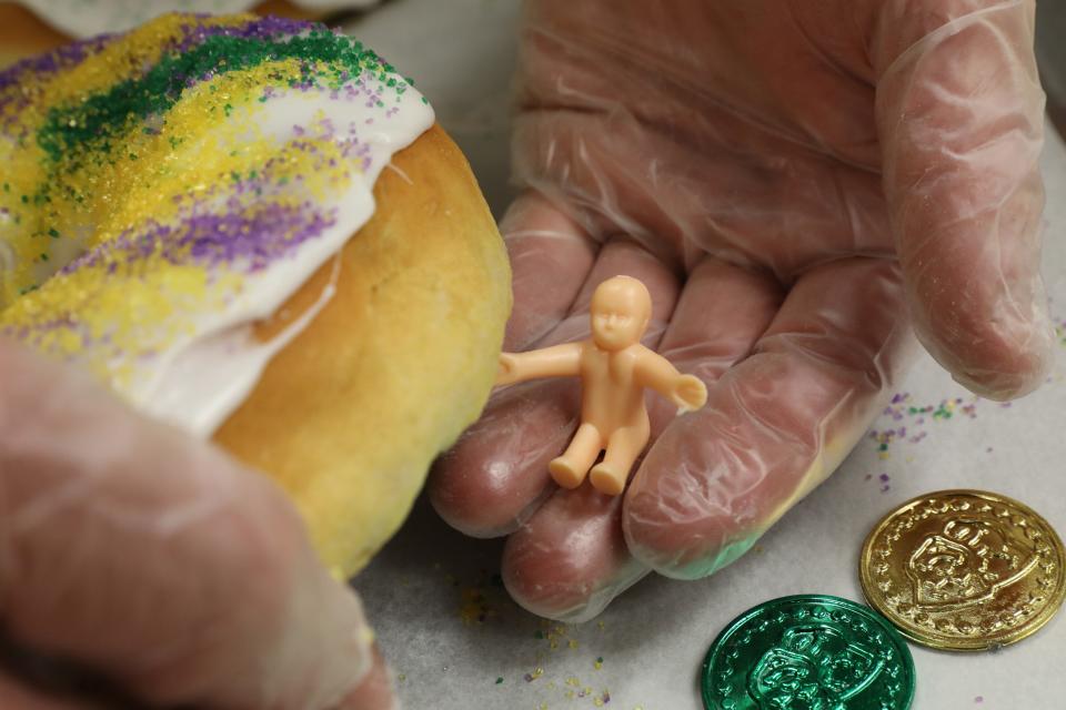 A King Cake, displayed by  Dave Fiorito  at his Genesee Bakery and Deli on Mt. Hope Ave. in Rochester