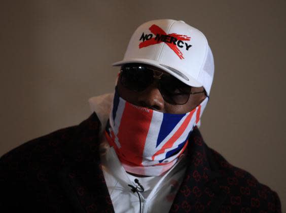 Dereck Chisora at a press conference to promote his fight with Oleksandr Usyk (Getty)