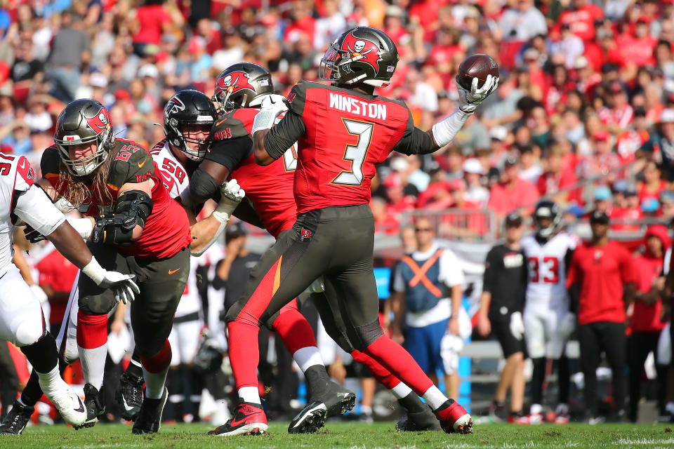 Could this be Jameis Winston's final game in a Tampa Bay uniform? (Photo by Cliff Welch/Icon Sportswire via Getty Images)