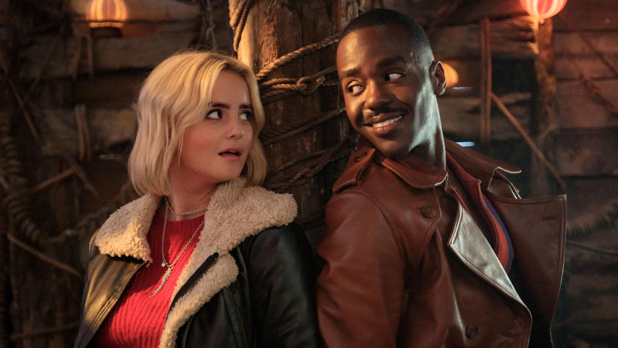  Ruby Sunday (Millie Gibson) and The 15th Doctor (Ncuti Gatwa) in The Doctor Who Christmas Special 2023. 