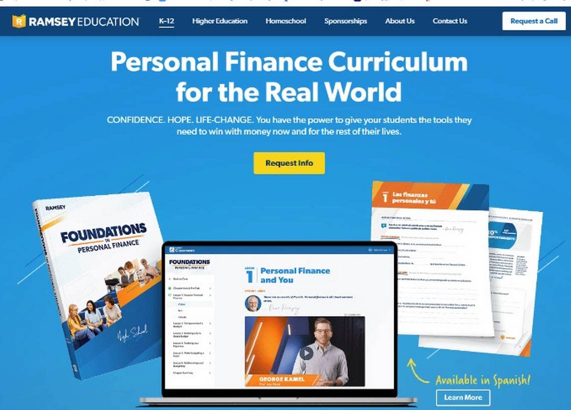 Financial adviser and media personality Dave Ramsey offers personal finance books for educational institutions too. One of his books was accepted by the state of Florida; another was not.