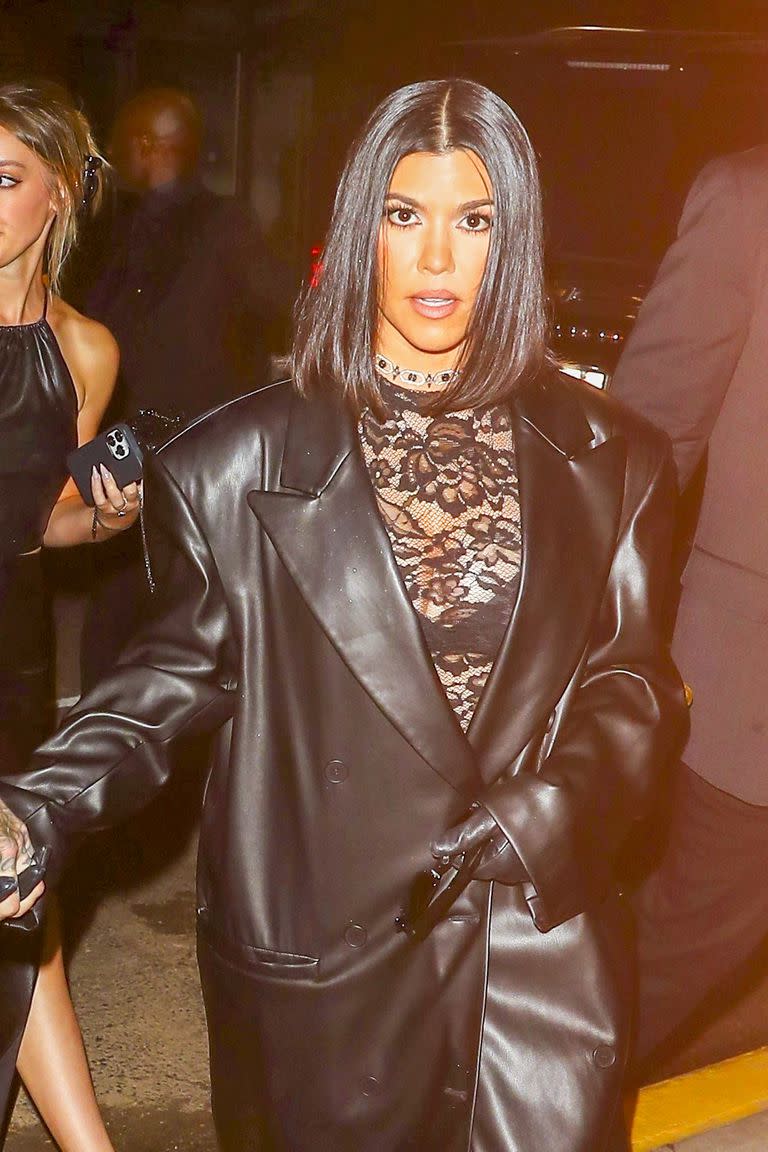 Kourtney Kardashian llega a la presentación de 'BooHoo by Kourtney Kardashian' durante la Semana de la Moda de Nueva York 2022, en The Highline