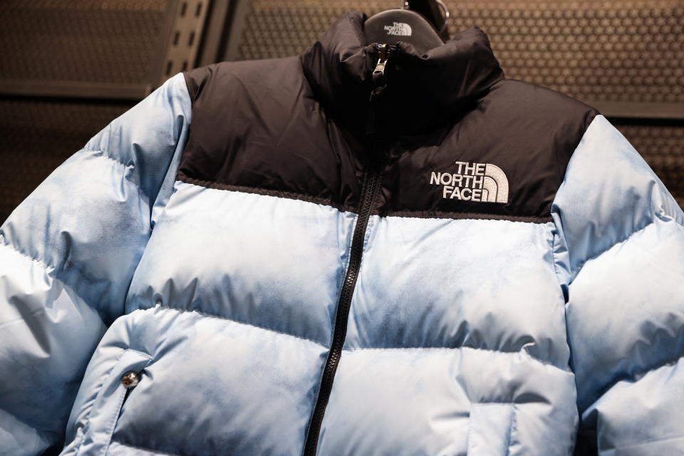 A jacket is seen for sale at The North Face, a brand owned by VF Corporation, in Manhattan, New York City, U.S., May 20, 2022. REUTERS/Andrew Kelly