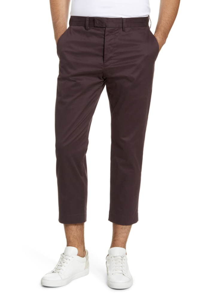 French Connection Slim Fit Cropped Chinos