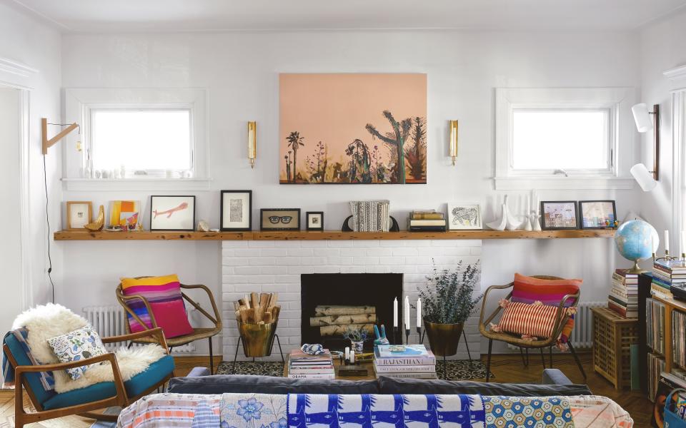 Jen Mankin, owner of Bird Brooklyn, knows how to curate. The mantel in her living room is covered in objects and artwork she has collected over time—she buys them based on love as opposed to any particular style.