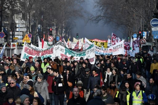 French unions are seeking to pressure Macron into backing down on his push for a 'universal' pensions system