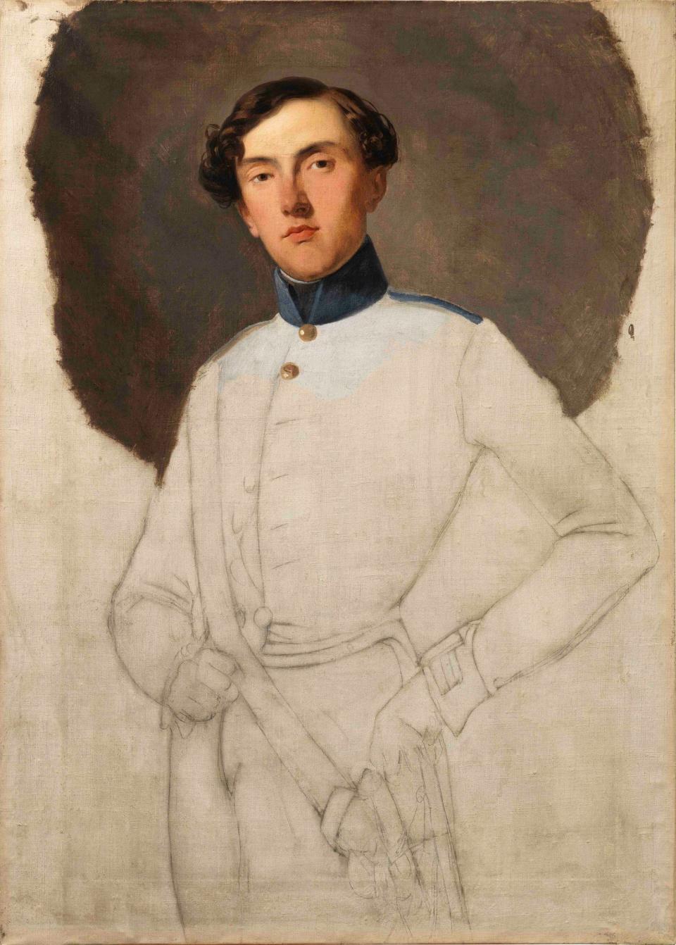 19th century portrait of an officer, artist unknown