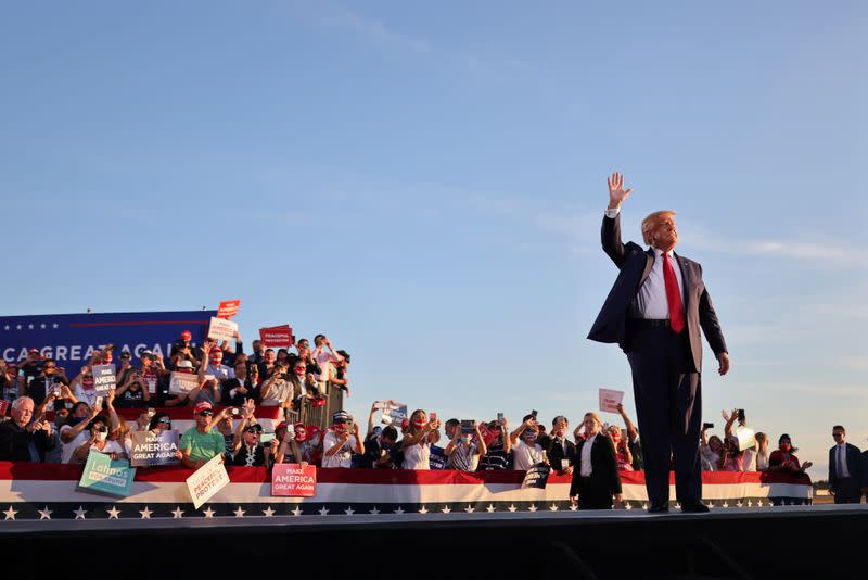 U.S. President Donald Trump holds a campaign rally in Londonderry
