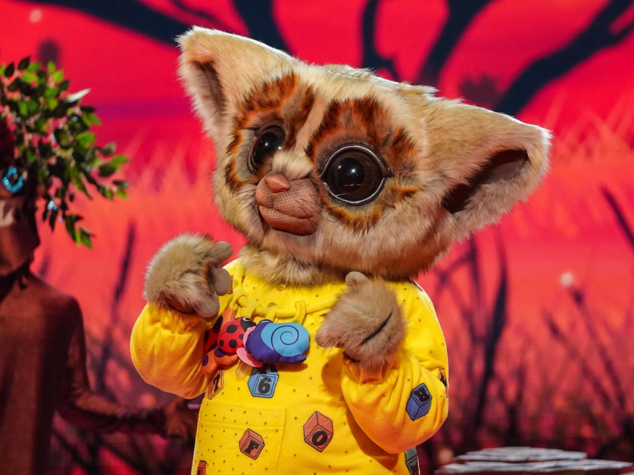 Bush Baby in season two of The Masked Singer (ITV)