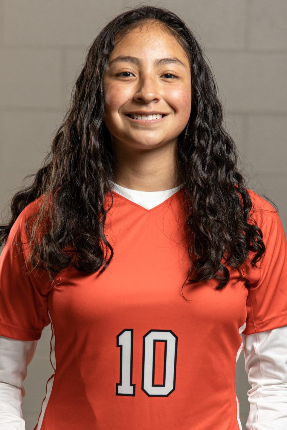 Karen Ávalos Celaya, U.S. Grant girl’s soccer, is pictured at Media Day in Oklahoma City on Wednesday, Feb. 8, 2023.