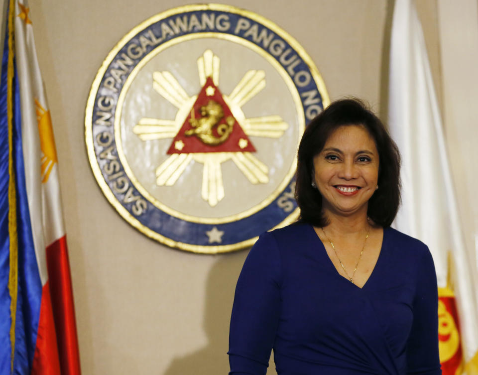 File Photo: Philippine Vice President Leni Robredo. (AP Photo/Bullit Marquez)