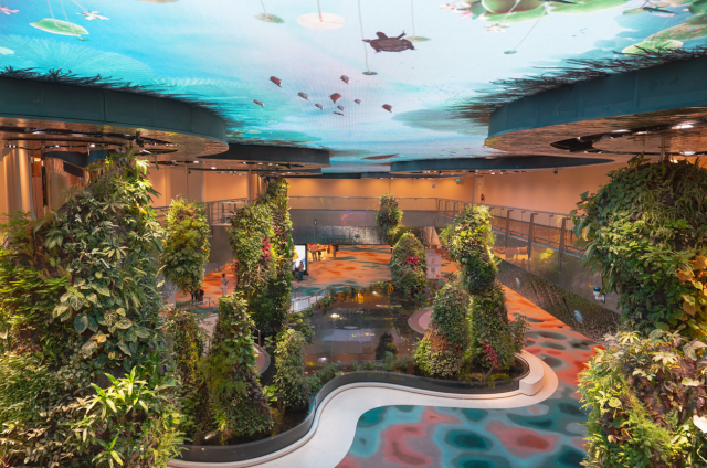 Changi Airport Terminal 2 Reopens Fully With Digital 'Waterfall