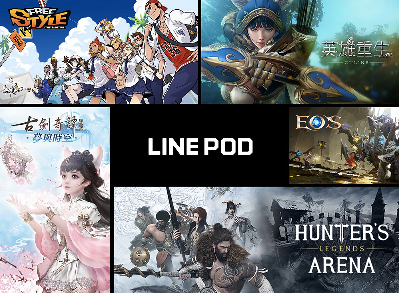 LINE推出PC遊戲平台「LINE POD」，只要用LINE帳號登錄，就能遊玩多款遊戲。（LINE提供）