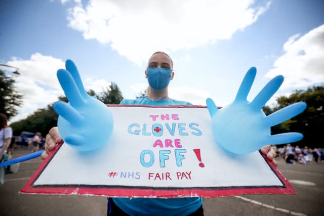 NHS national pay protest