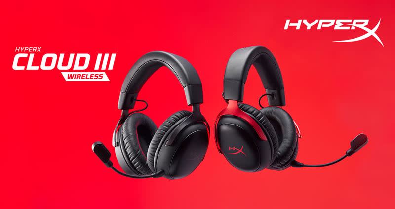 HyperX推出新一代Cloud III無線電競耳機。（圖／品牌業者提供）