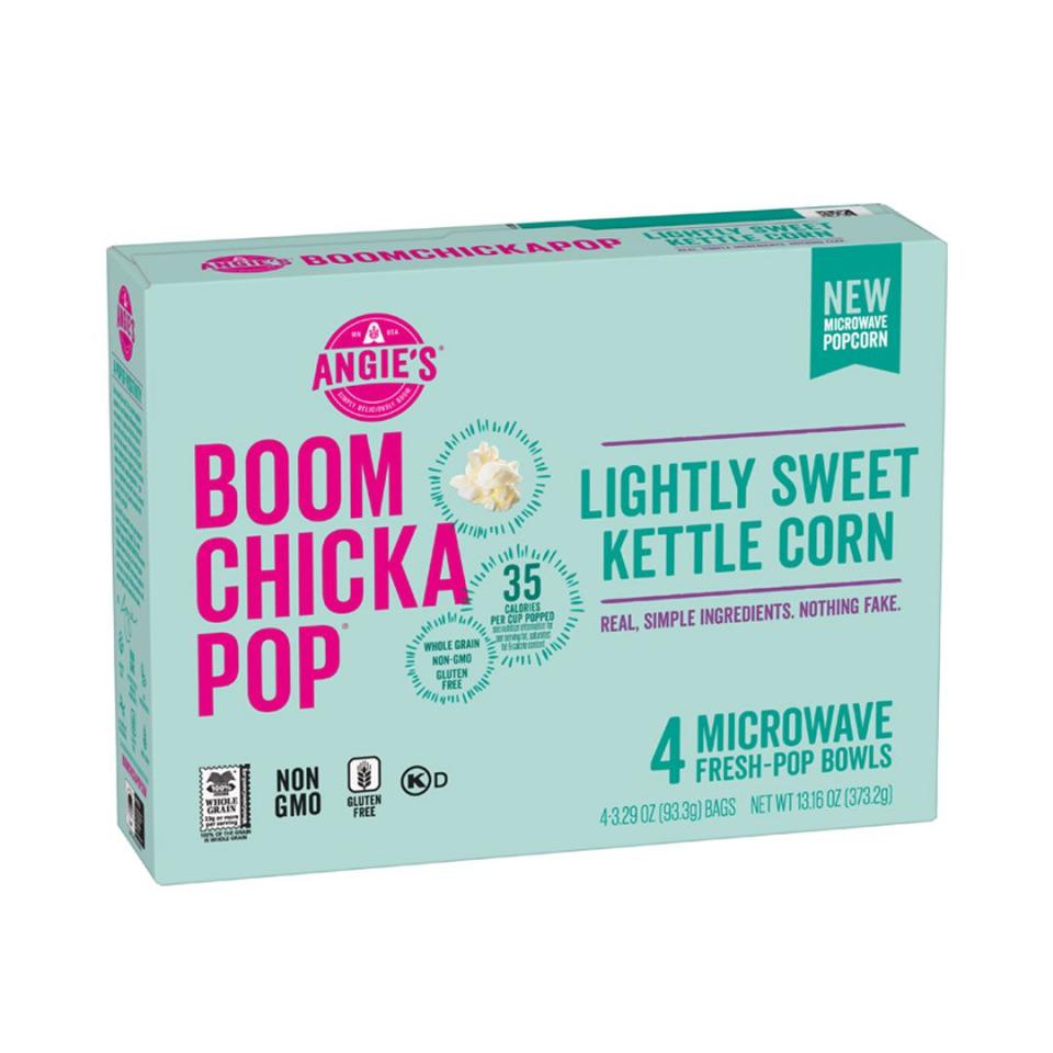 Crunchy: Angie’s BOOMCHICKAPOP Lightly Sweet Kettle Corn