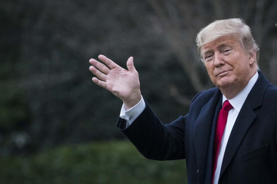 President Donald Trump departs from the White House for a weekend trip to Mar-a-Lago on Jan. 31, 2020. (Photo: Sarah Silbiger via Getty Images)