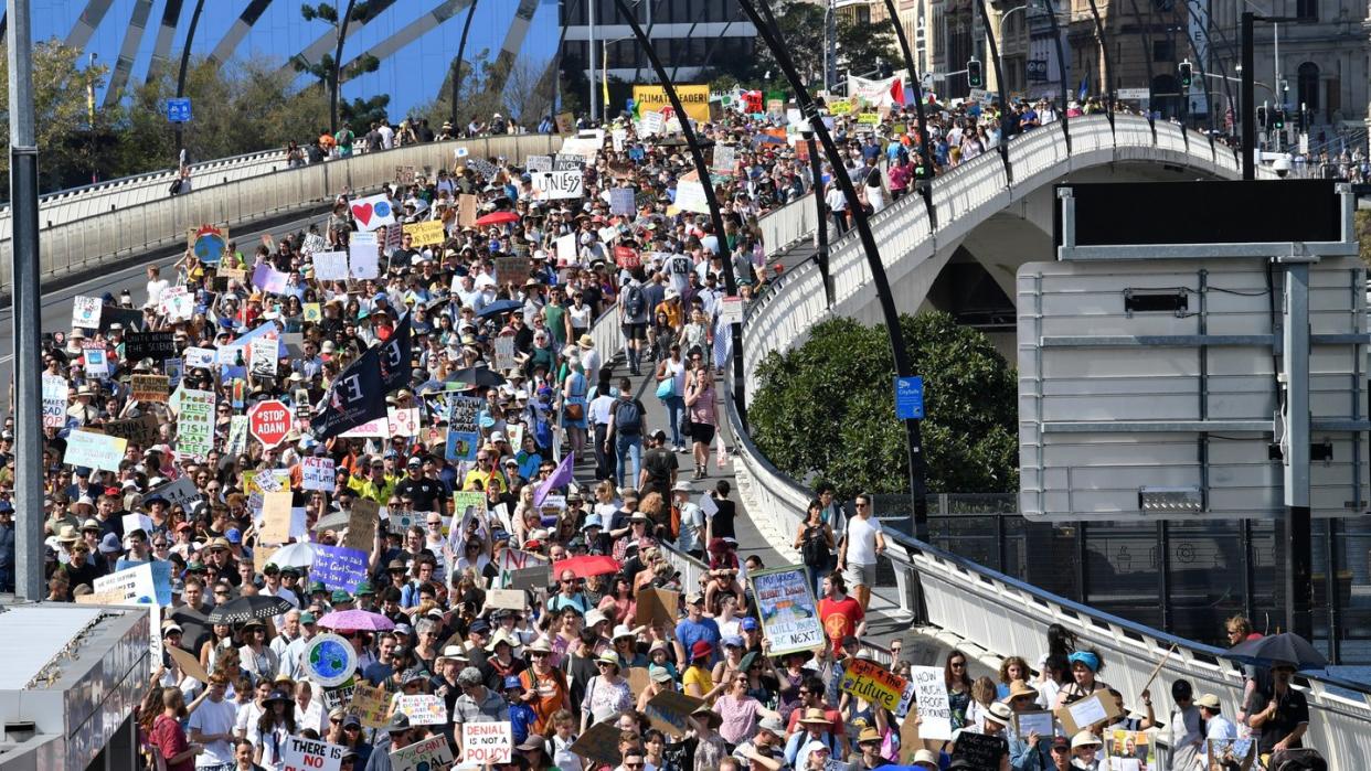 Klimastreik im australischen Brisbane. Foto: Darren England/AAP