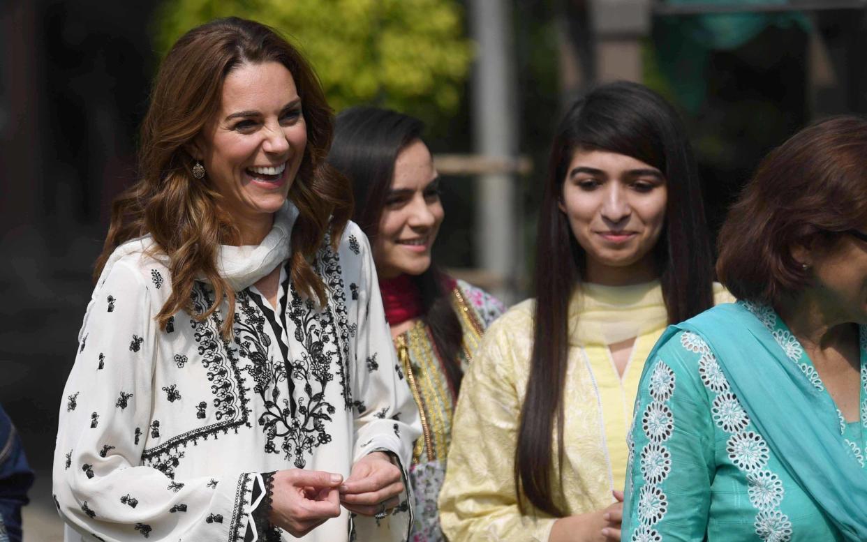 The Duchess of Cambridge returned to the orphanage she had visited a day earlier - PA