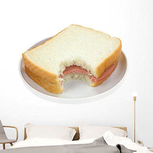 Wallmonkeys Bitten Baloney Sandwich Wall Decal