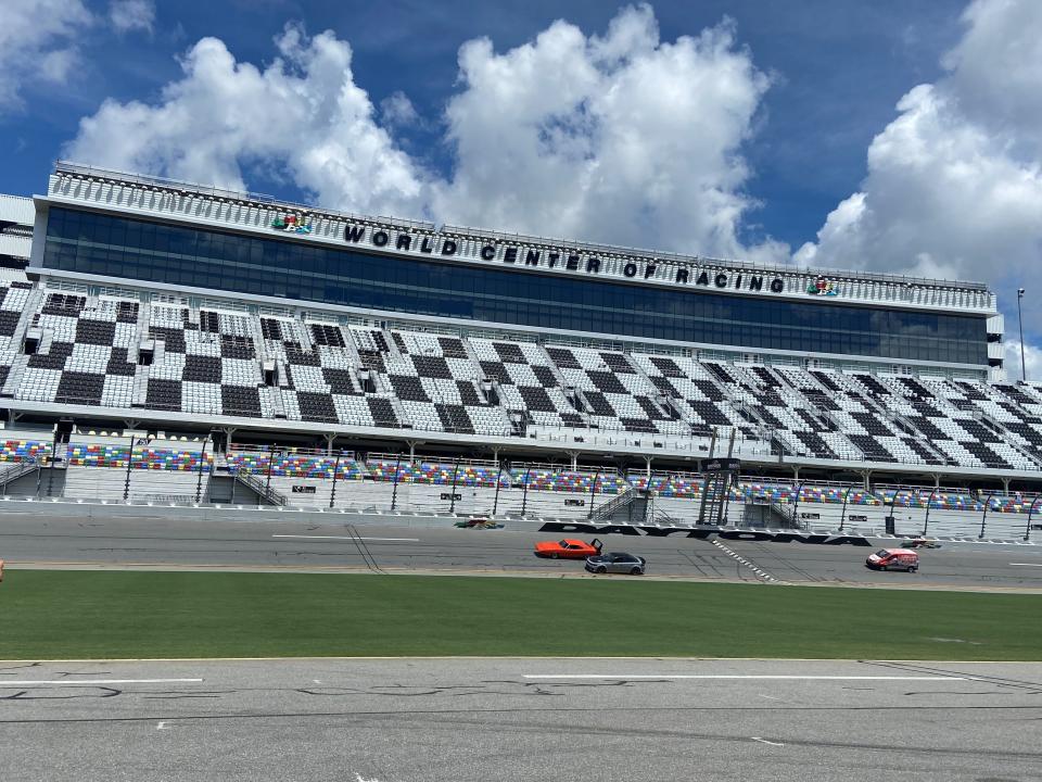 Over 500 cars took their turn driving at Daytona International Speedway on Wednesday.