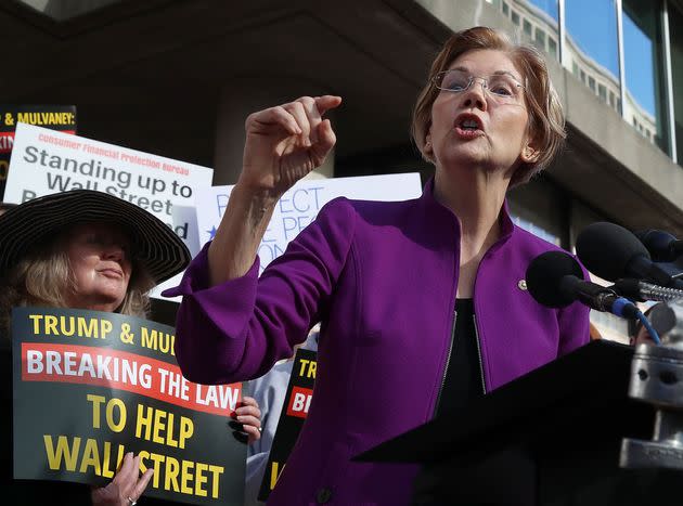 Sen. Elizabeth Warren (D-Mass.) came up with the idea for a consumer financial regulator before she entered politics. The Consumer Financial Protection Bureau was created by Congress in 2010.