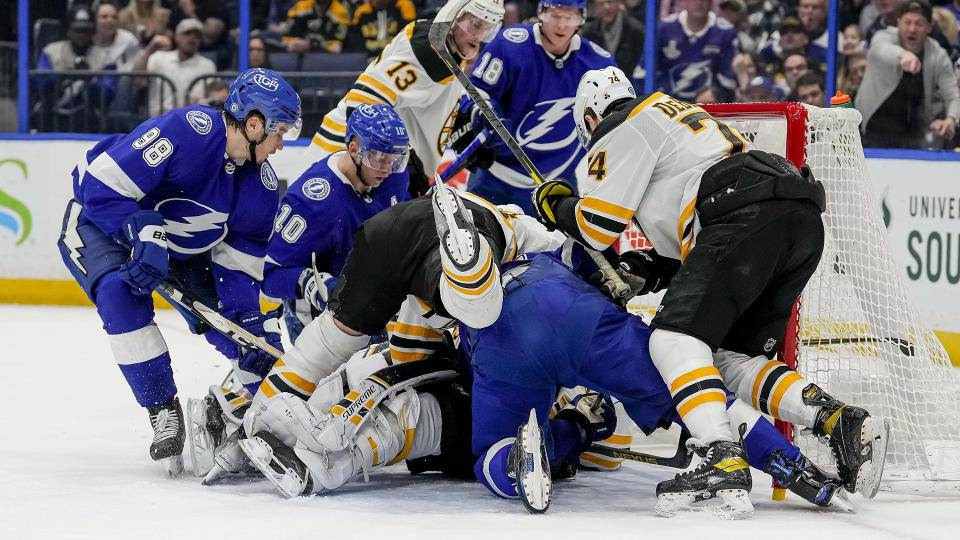 The NHL playoff picture will come down to the final night of the regular season. (Photo by Andrew Bershaw/Icon Sportswire via Getty Images)