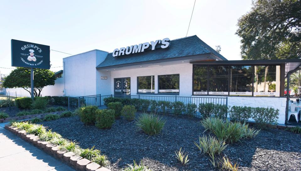 The exterior of Grumpy's Restaurant flagship diner in Orange Park.  Serving American and Southern comfort food for breakfast and lunch, the popular restaurant is expanding throughout Northeast Florida.