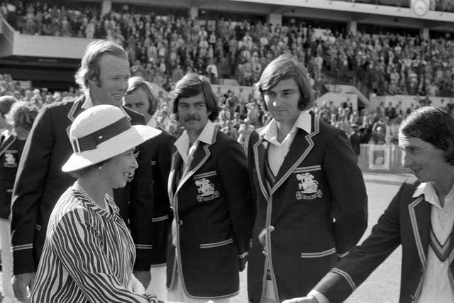 On a tour of Australia, Queen Elizabeth II was introduced to the England cricket team by captain Tony Greig, before the start of the Centenary Test against Australia in Melbourne in 1977