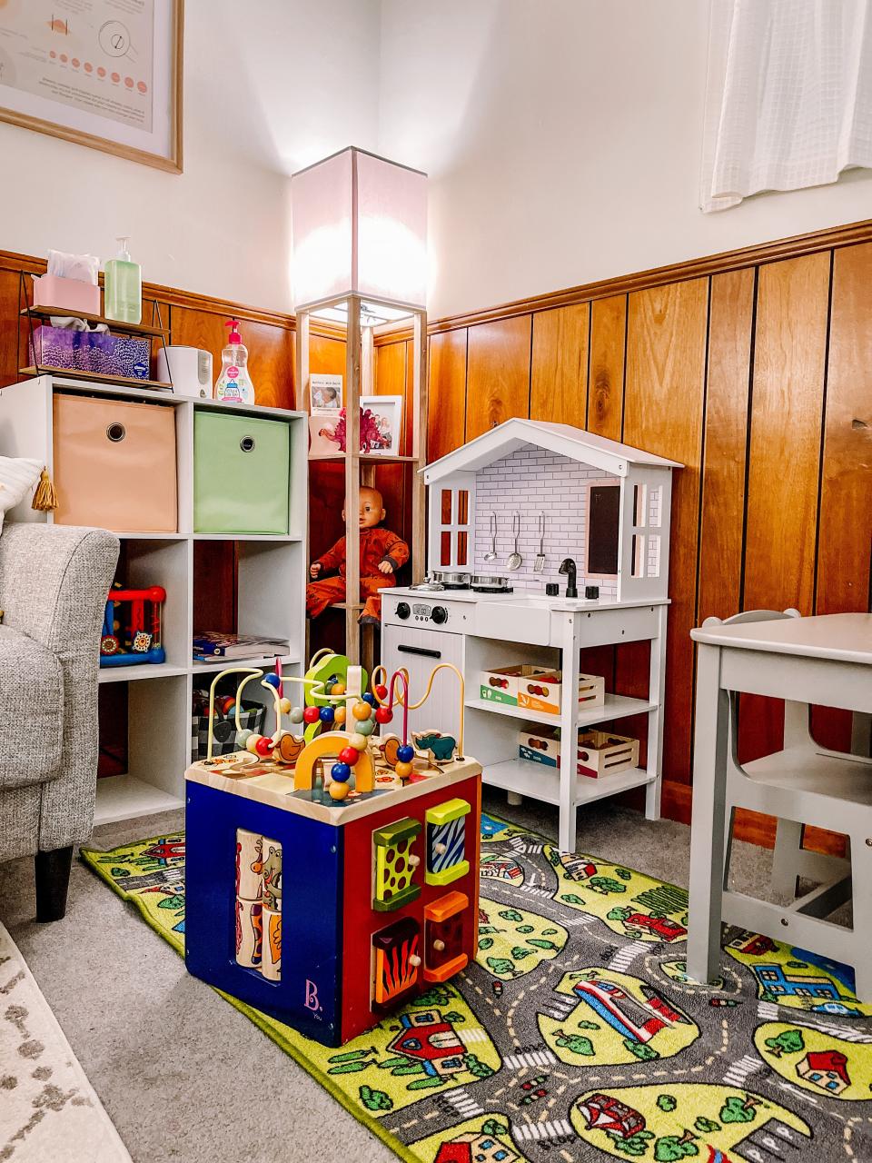 A play area is regularly used when siblings attend lactation consultations at Milk + Honey Lactation Services in Fountain City. April 11, 2023.