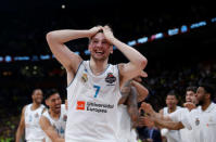 Basketball - Euroleague Final Four Final - Real Madrid vs Fenerbahce Dogus Istanbul - Stark Arena, Belgrade, Serbia - May 20, 2018 Real Madrid's Luka Doncic celebrates REUTERS/Alkis Konstantinidis