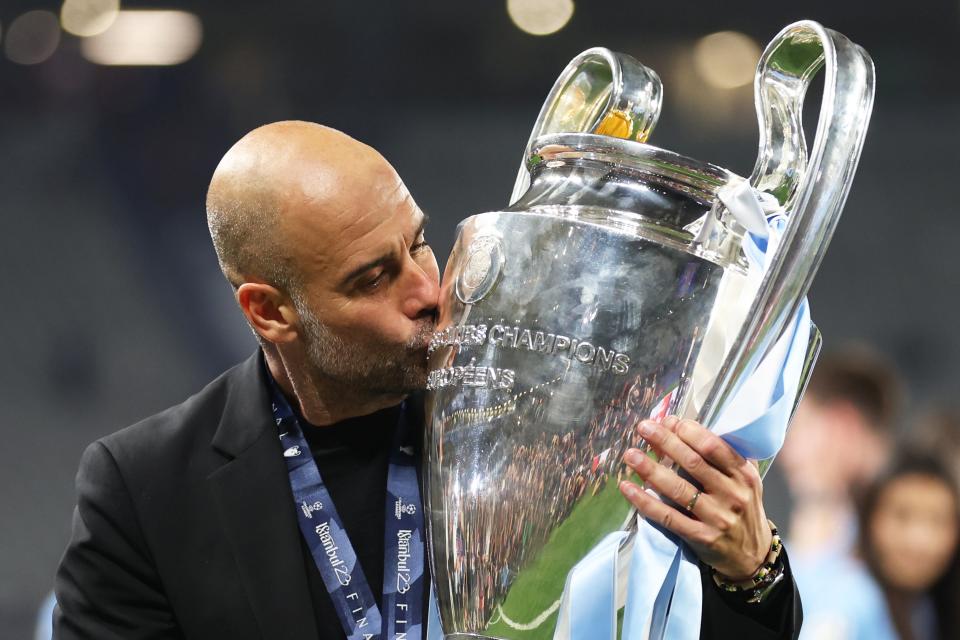 Pep Guardiola was reunited with the Champions League trophy last summer (Getty Images)