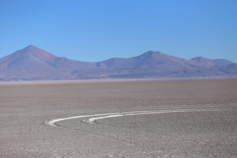 A view of Pedernales Salt Flat in the Atacama Desert