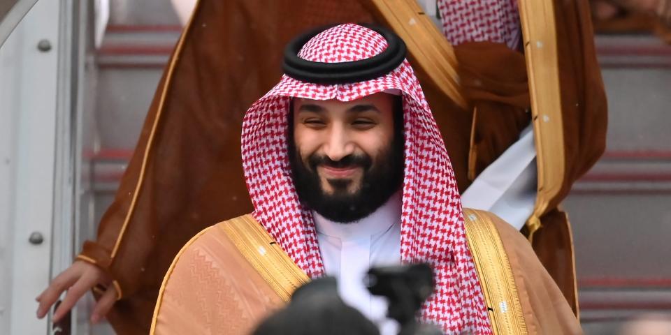 Saudi Crown Prince Mohammed bin Salman smirking.