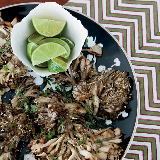 Grilled Hen-of-the-Woods Mushrooms with Sesame
