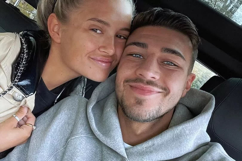 Tommy Fury and Molly-Mae Hague in their car