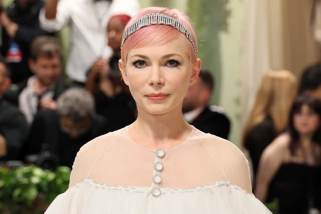 <p>Dia Dipasupil/Getty</p> Michelle Williams at the 2024 Met Gala.