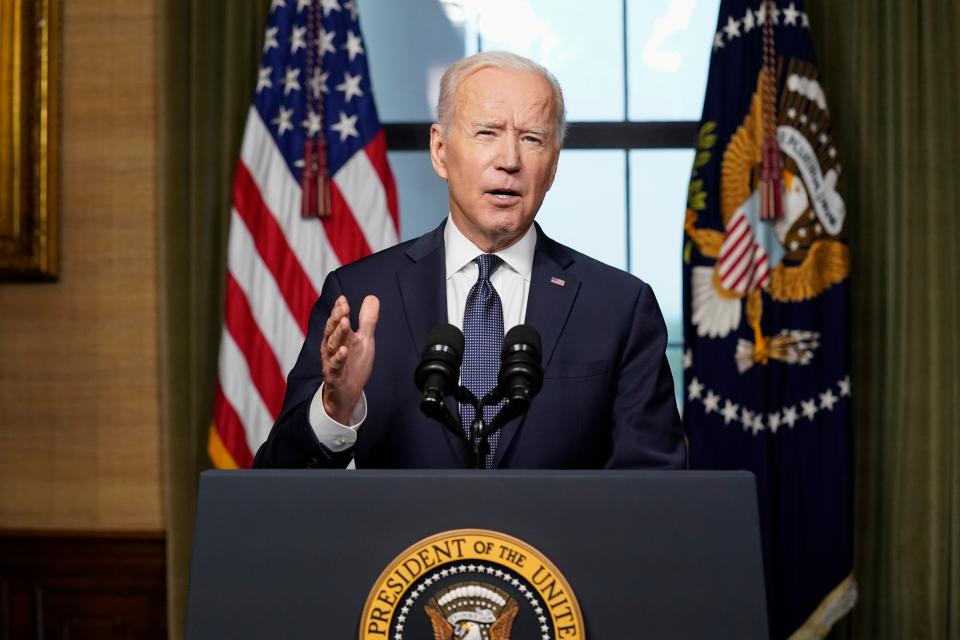 <p>President Biden Delivers Address On Afghanistan From White House Treaty Room</p> (Getty)