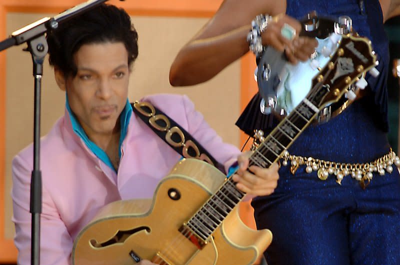 "Good Morning America" summer concert series presents Prince featuring Tamar performing in New York City's Bryant Park on June 16, 2006. Photo by Ezio Petersen/UPI