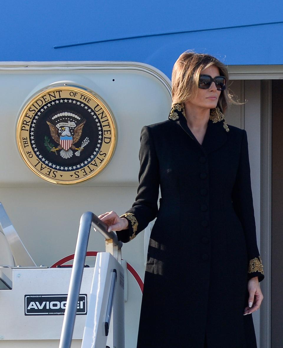 The First Ladies, Melania Trump and Brigitte Macron, brought sophisticated sparkle to the new administration’s first State Dinner.