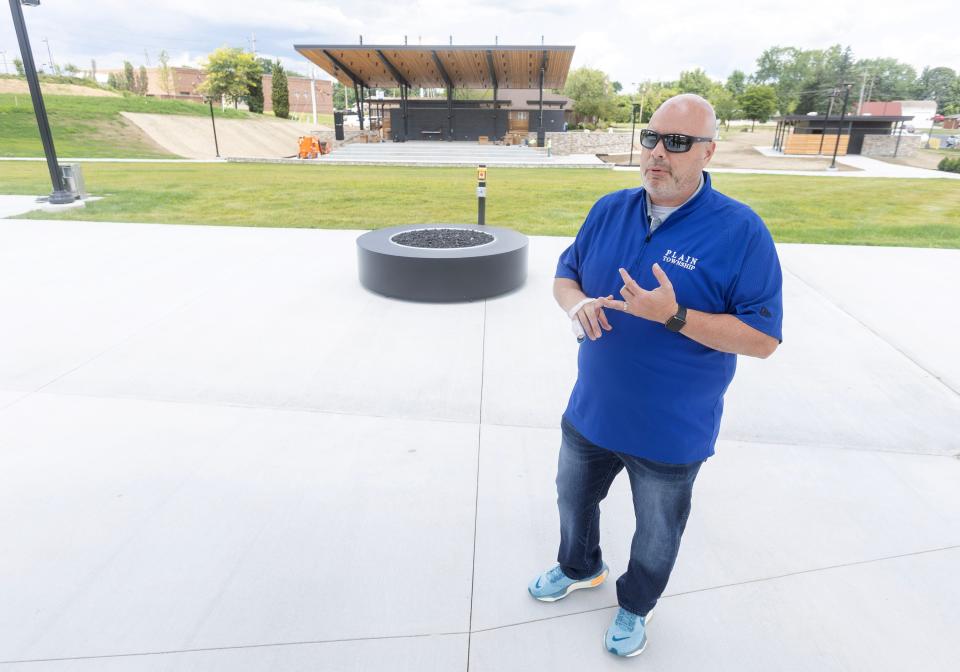 Rob Steinberg, Plain Township's parks director, talks about the new Plain Township Amphitheater in Legacy Park. The first public concert is tonight.