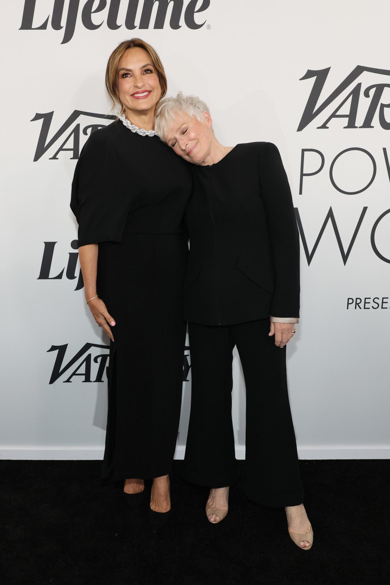 Mariska Hargitay and Glenn Close attend Variety's 2024 Power of Women: New York event on May 2, 2024, in New York City.